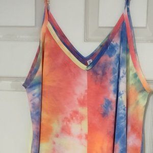 Sleeveless tie-dye maxi dress from Zenani, size 2X